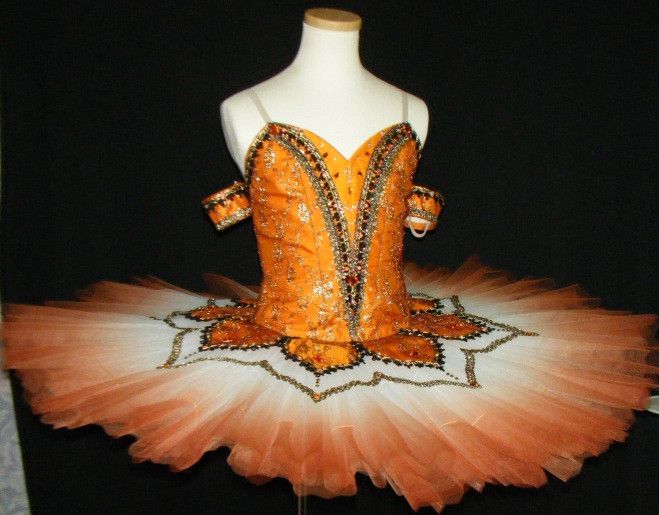 Orange ballet tutu with embellishments